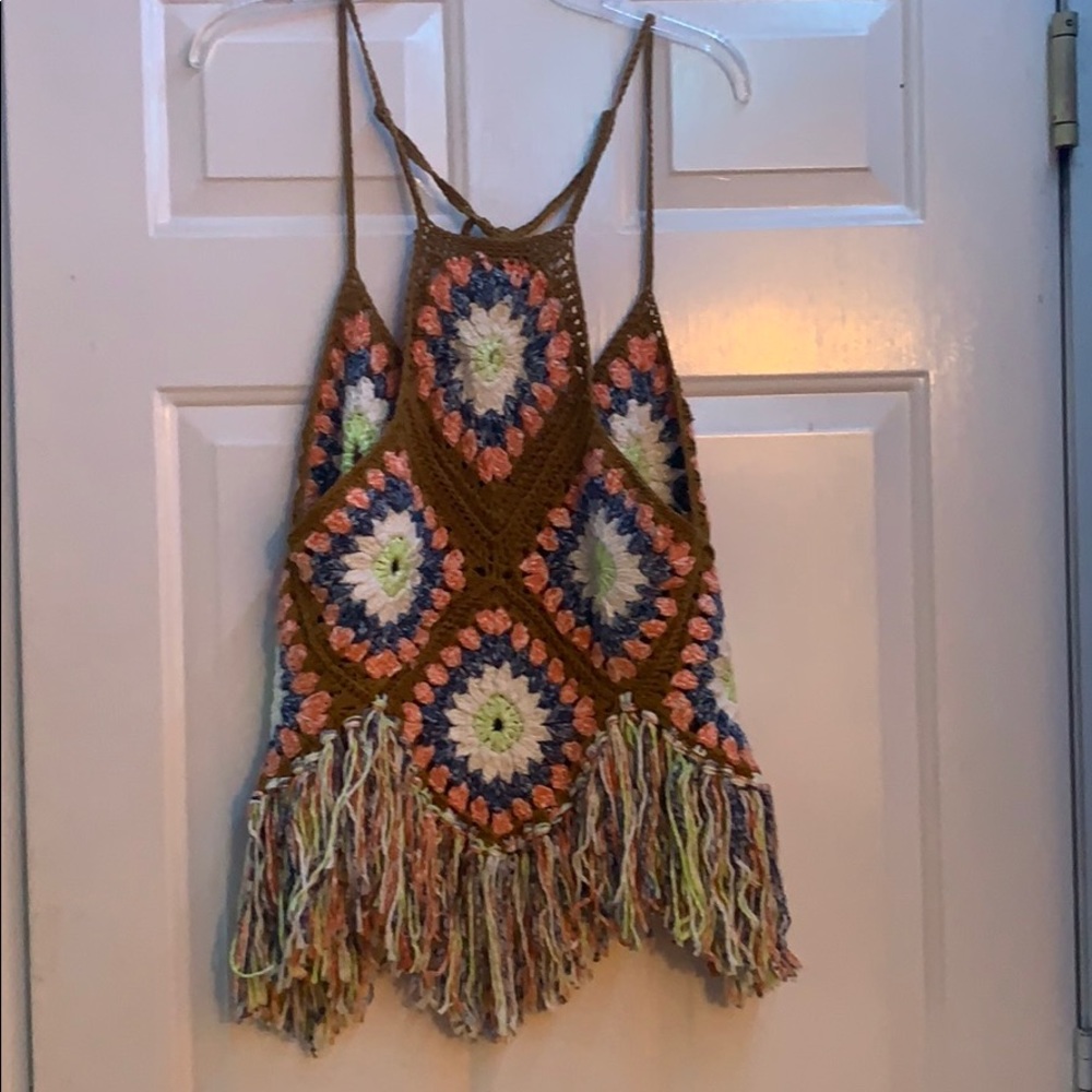 Free People Crochet Tank Top